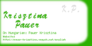 krisztina pauer business card